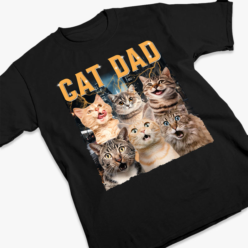 T-shirt, sweat à capuche et sweat-shirt unisexe personnalisé avec photo « Meilleur papa du monde » pour chien et chat – Cadeau pour propriétaires et amoureux des animaux