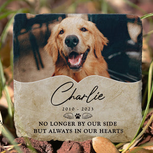Photo personnalisée pour toujours dans nos cœurs - Pierre commémorative personnalisée pour chien et chat - Cadeau de condoléances, cadeau pour propriétaires d'animaux et amoureux des animaux