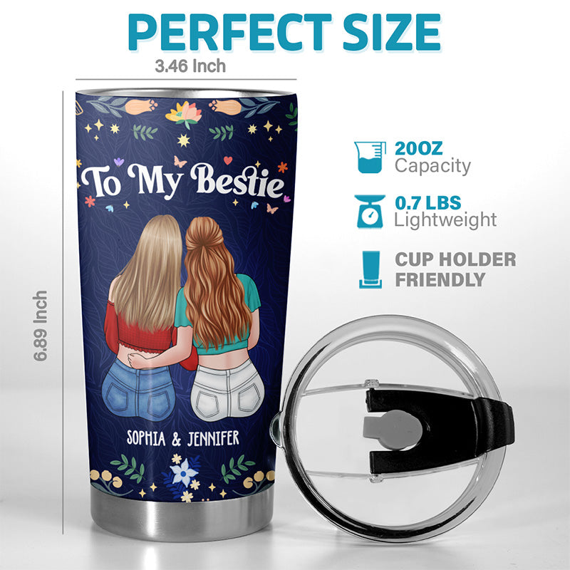 Merci ma sœur non biologique - Gobelet personnalisé Bestie - Cadeau pour meilleures amies, meilleures amies, sœurs
