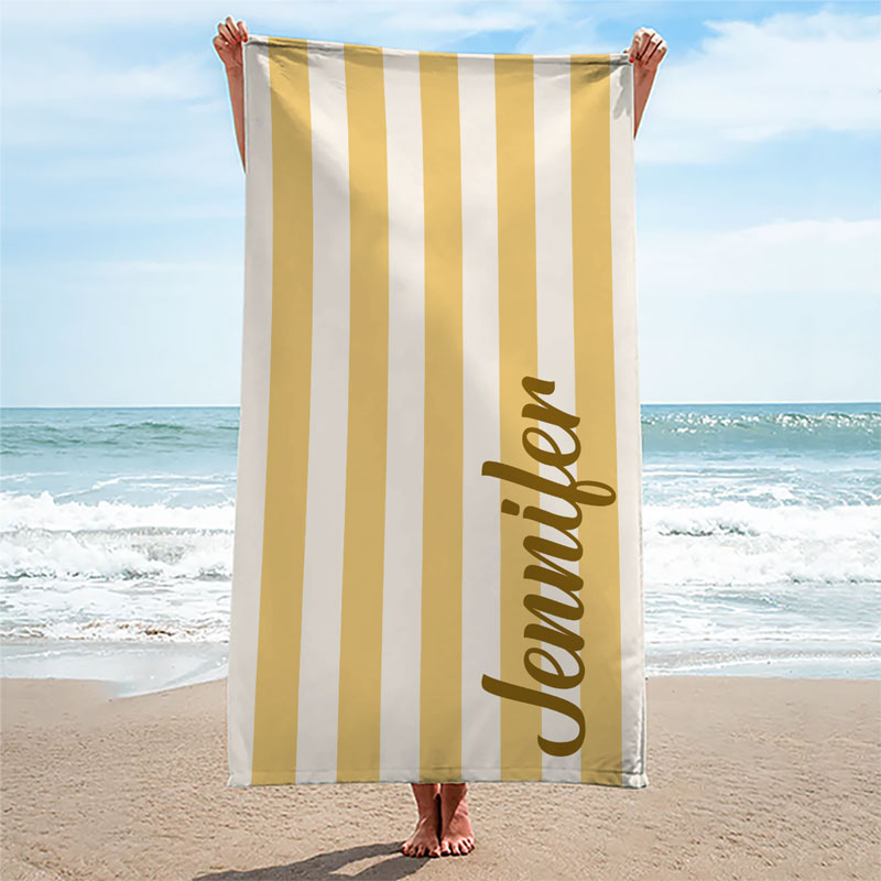 Le bonheur arrive par vagues - Serviette de plage personnalisée Bestie - Cadeau de vacances d'été, cadeau d'anniversaire à la piscine pour meilleures amies, meilleures amies, sœurs