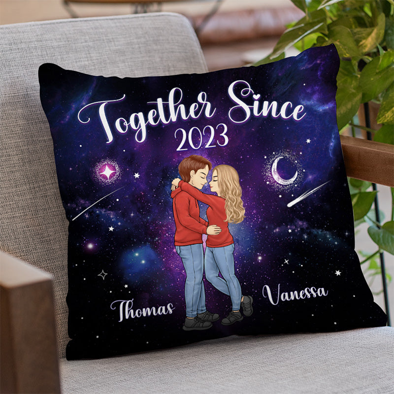 Mon endroit préféré est à côté de toi - Coussin personnalisé pour couple - Cadeau pour mari et femme, anniversaire