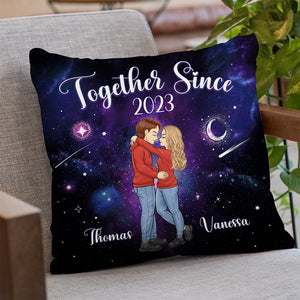 Mon endroit préféré est à côté de toi - Coussin personnalisé pour couple - Cadeau pour mari et femme, anniversaire