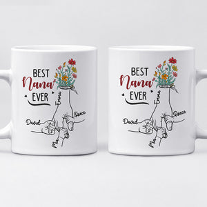 Meilleure grand-mère de tous les temps - Mug personnalisé pour la famille - Cadeau d'anniversaire pour maman et grand-mère