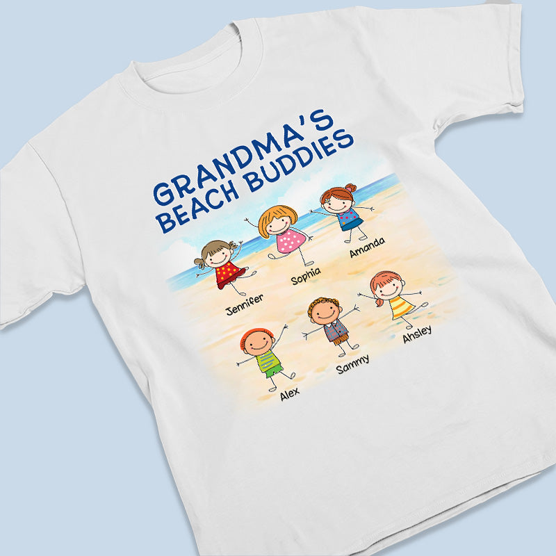 Beach Buddy - T-shirt, sweat à capuche et sweat-shirt unisexe personnalisé pour la famille - Vacances d'été, cadeau d'anniversaire pour grand-mère