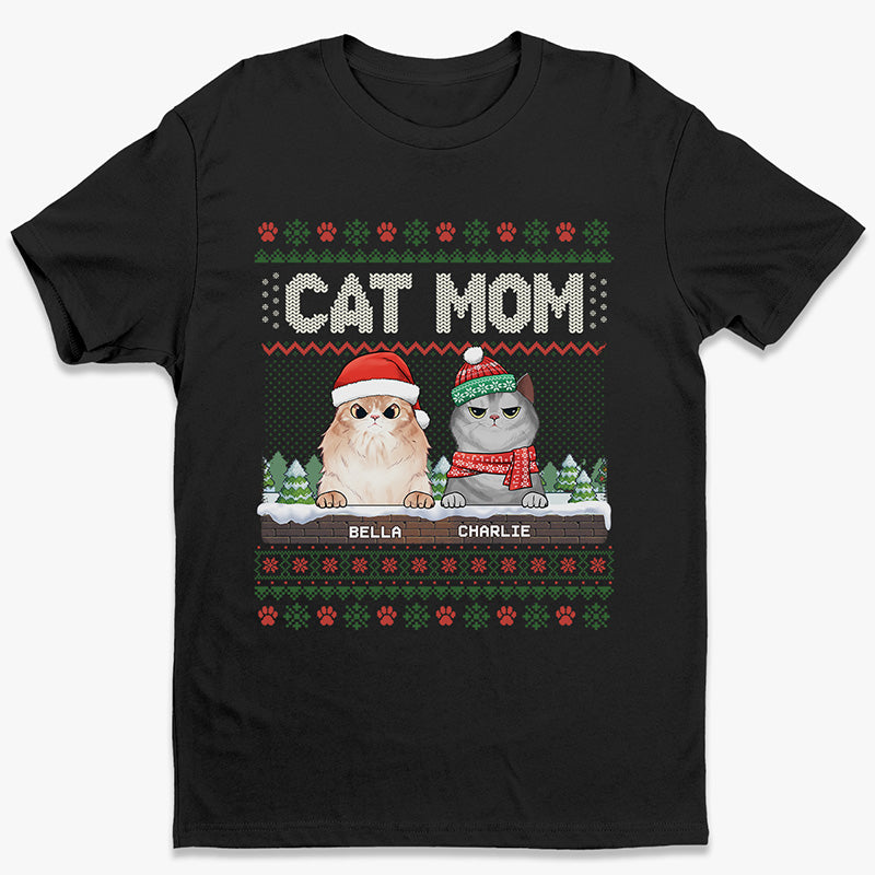 Le plus beau Noël - T-shirt, sweat à capuche et sweat-shirt unisexe personnalisé avec chat - Cadeau de Noël pour les propriétaires et les amoureux des animaux