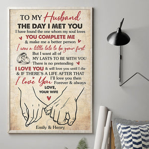 I Found The One Whom My Soul Loves - Couple Personalized Custom Vertical Poster - Gift For Husband Wife, Anniversary