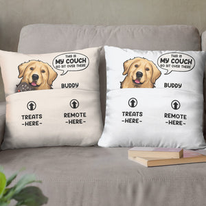 Asseyez-vous là-bas ! Coussin de poche personnalisé pour chien et chat ! Cadeau pour les propriétaires et les amoureux des animaux.
