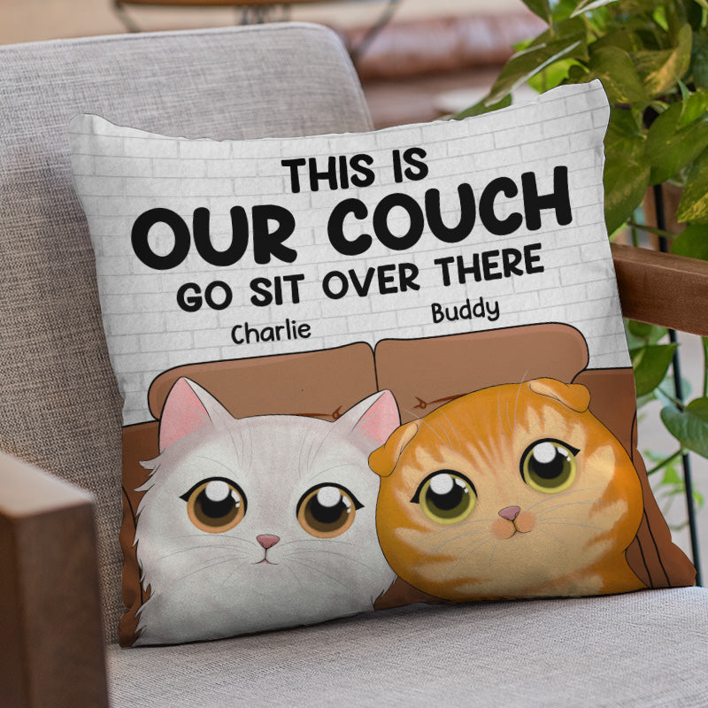 Asseyons-nous et détendons-nous ! Coussin personnalisé pour chat ! Cadeau pour les propriétaires et les amoureux des animaux.
