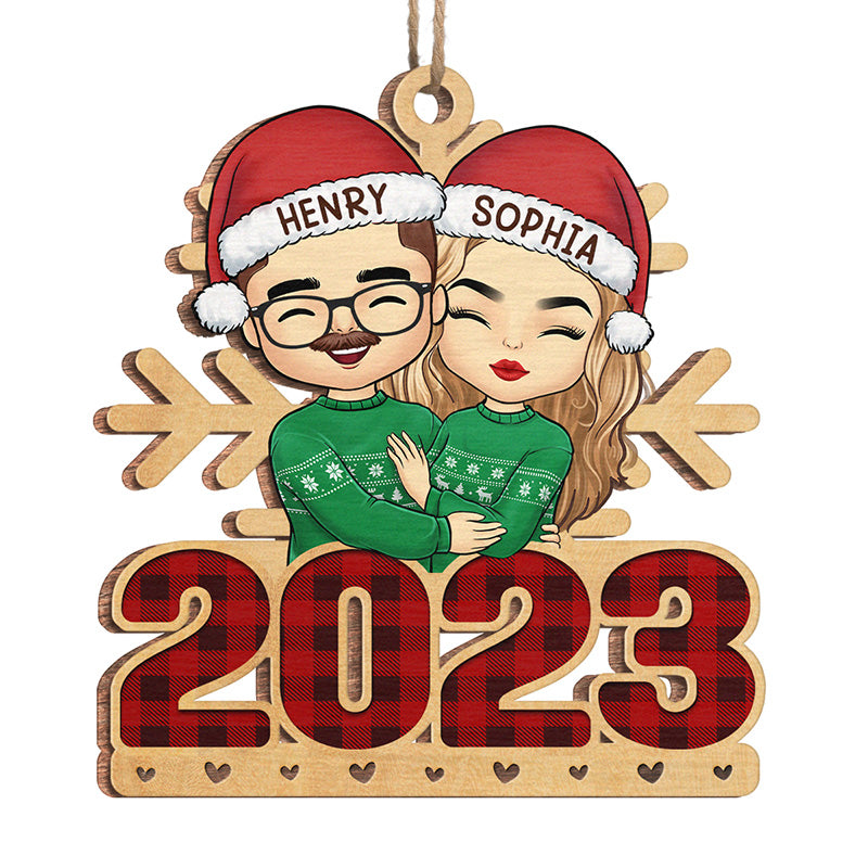 Mon cœur serait vide sans toi - Ornement personnalisé pour couple - Forme en bois personnalisée - Cadeau de Noël pour mari et femme, anniversaire
