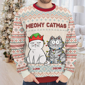 Père Noël, arrêtez-vous ici ! Sweat-shirt personnalisé pour chien et chat, en laine, unisexe, cadeau de Noël pour les propriétaires et les amoureux des animaux.
