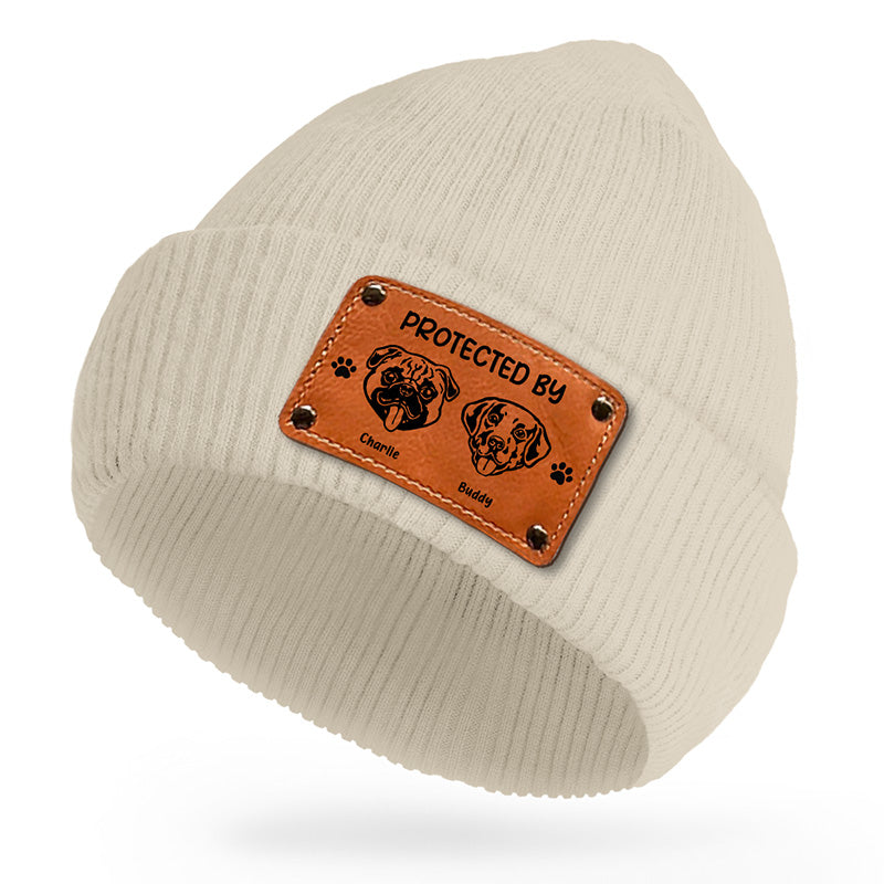 Ce bébé est protégé par les chiens - Bonnet personnalisé pour bébé - Cadeau pour les propriétaires et les amoureux des animaux
