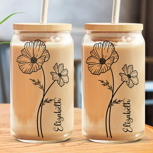 Là où les fleurs fleurissent, l'espoir aussi - Tasse en verre personnalisée, tasse à café glacé - Cadeau d'anniversaire, cadeau pour vous-même