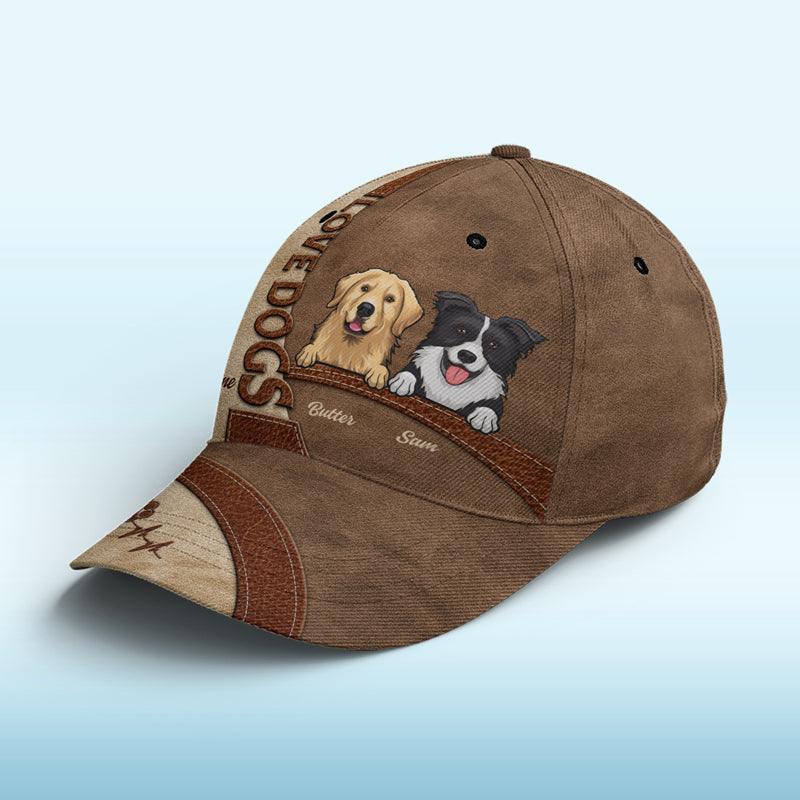 Le bonheur est une queue qui remue – Casquette personnalisée pour chien, casquette classique à imprimé intégral – Cadeau pour propriétaires et amoureux des animaux