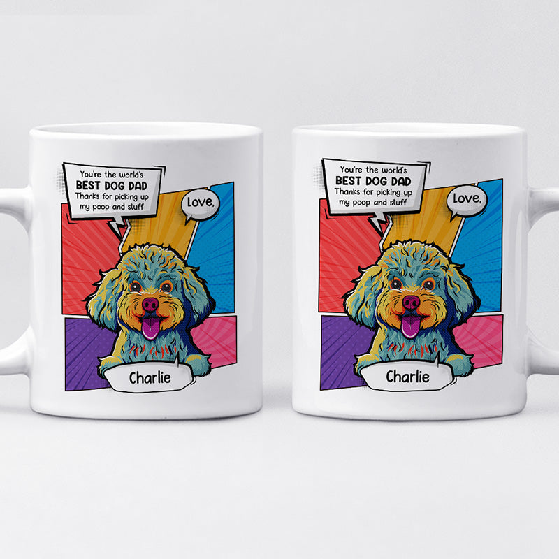 À mon incroyable papa - Mug personnalisé pour chien - Cadeau de fête des pères, d'anniversaire pour les propriétaires d'animaux et les amoureux des animaux