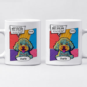 À mon incroyable papa - Mug personnalisé pour chien - Cadeau de fête des pères, d'anniversaire pour les propriétaires d'animaux et les amoureux des animaux