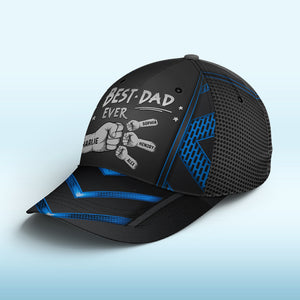 Meilleur papa de tous les temps - Casquette personnalisée familiale, casquette classique à imprimé intégral - Cadeau de fête des pères, d'anniversaire pour papa, grand-père
