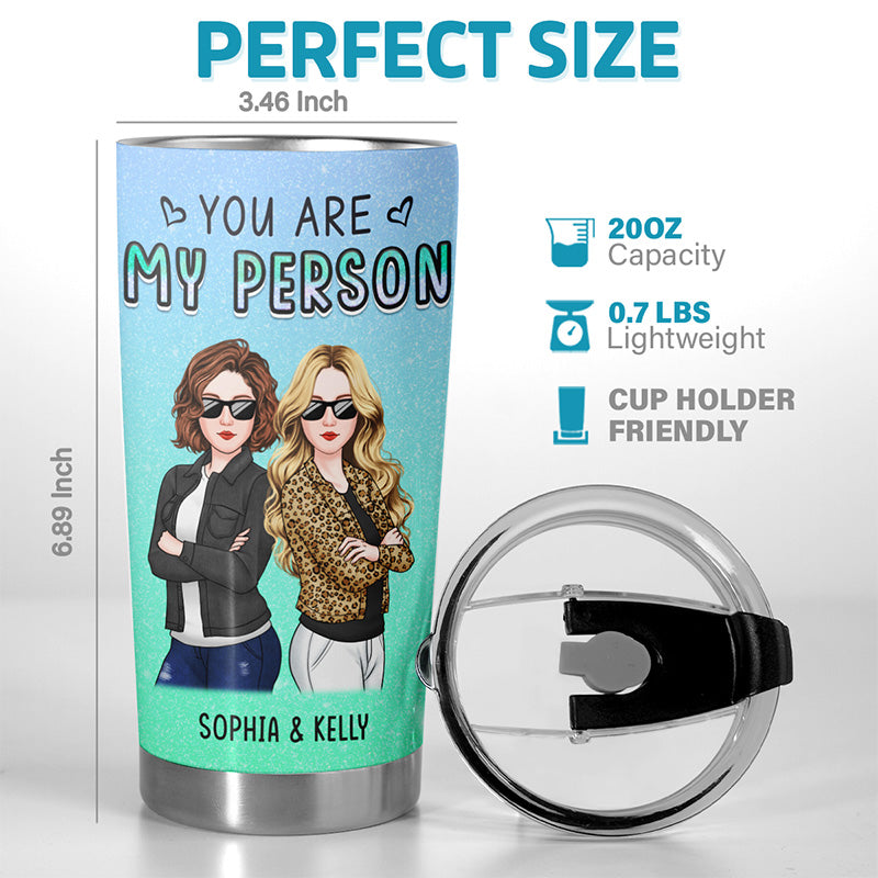 Tu es ma personne - Gobelet personnalisé Bestie - Cadeau de Noël pour les meilleures amies, BFF, sœurs