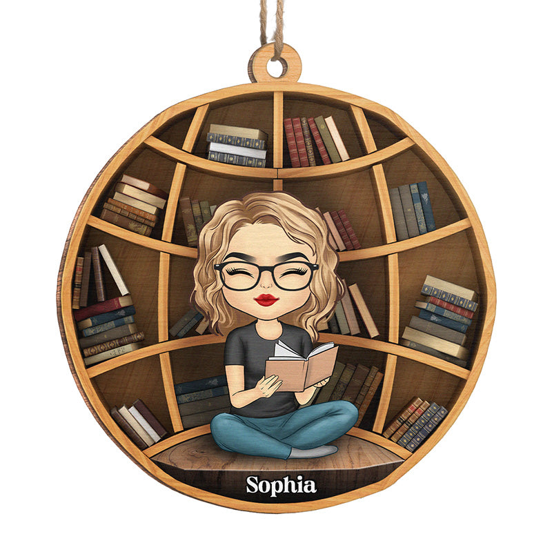 Lire, c'est rêver les yeux ouverts - Décoration personnalisée en bois - Cadeau de Noël pour les amoureux des livres