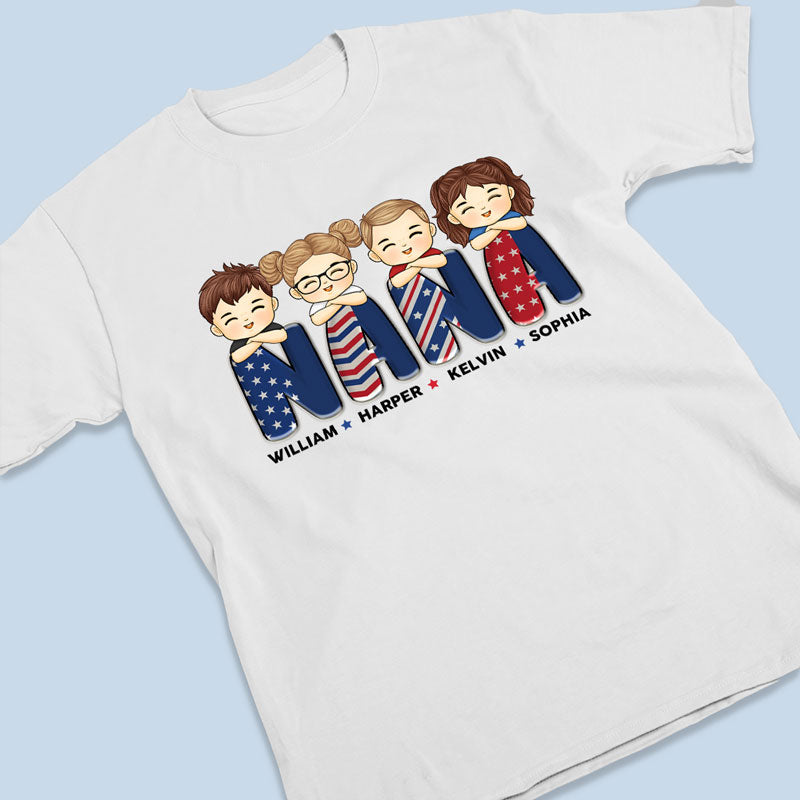 Reconnaissante d'être appelée maman grand-mère - T-shirt unisexe personnalisé, sweat à capuche, sweat-shirt - 4 juillet, cadeau d'anniversaire pour maman, grand-mère