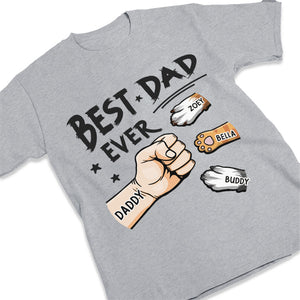 Le meilleur papa de tous les temps et son bébé à fourrure - T-shirt unisexe personnalisé pour chien et chat, sweat à capuche, sweat-shirt - Fête des Pères, cadeau pour les propriétaires d'animaux et les amoureux des animaux