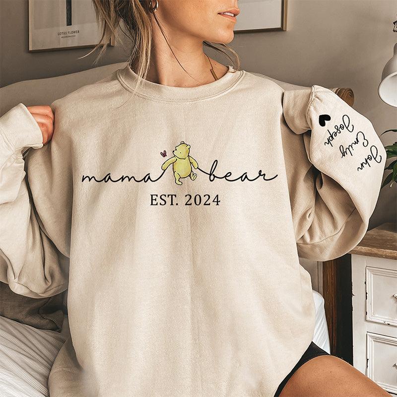 La maternité est la plus belle chose - Sweat-shirt unisexe personnalisé avec motif sur la manche - Cadeau pour maman