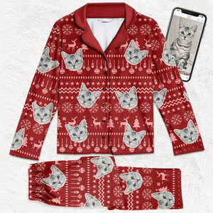 Pyjama personnalisé avec photo pour chien et chat - Cadeau de Noël pour les propriétaires et les amoureux des animaux