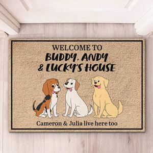 Welcome To Our House - Dog Personalized Custom Decorative Mat - Gift For Pet Owners, Pet Lovers