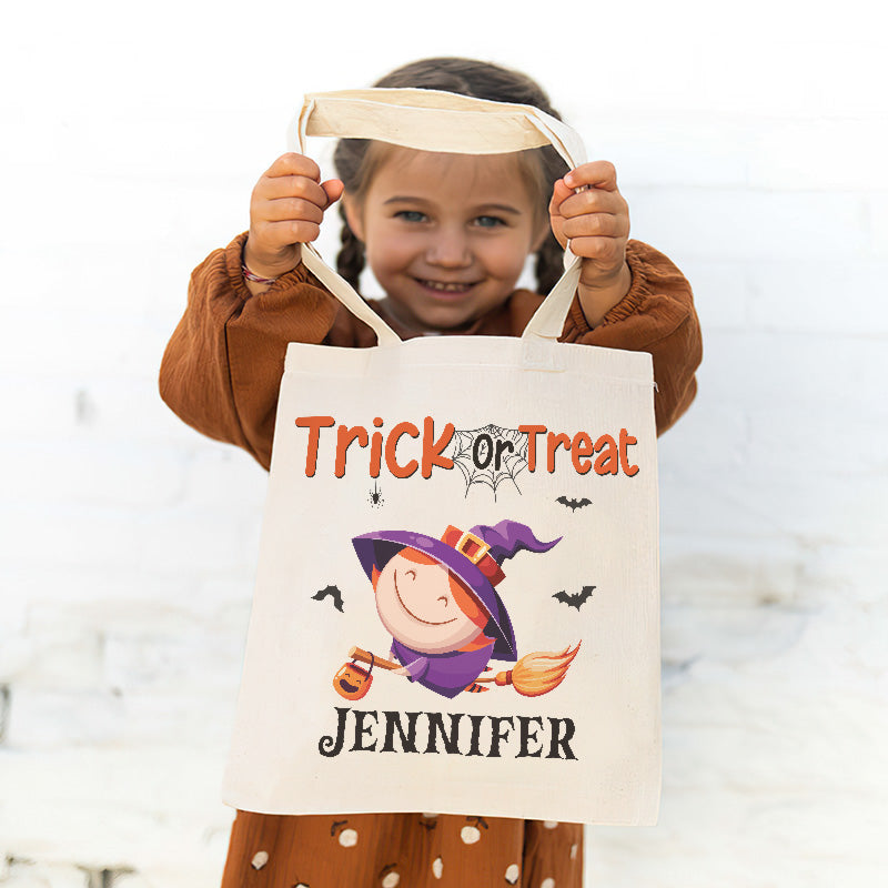 Sac fourre-tout personnalisé Candy Monster - Cadeau d'Halloween pour enfant