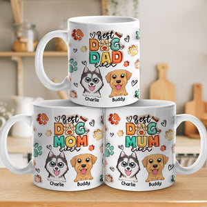 La vie serait dure sans toi - Mug personnalisé avec effet gonflé en 3D pour chien - Cadeau pour les propriétaires d'animaux et les amoureux des animaux