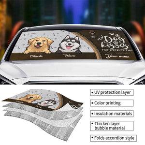 La vie est plus belle avec des bébés à fourrure ! Pare-soleil personnalisé pour pare-brise de voiture, protection de vitre de voiture, cadeau pour propriétaires et amoureux des animaux.