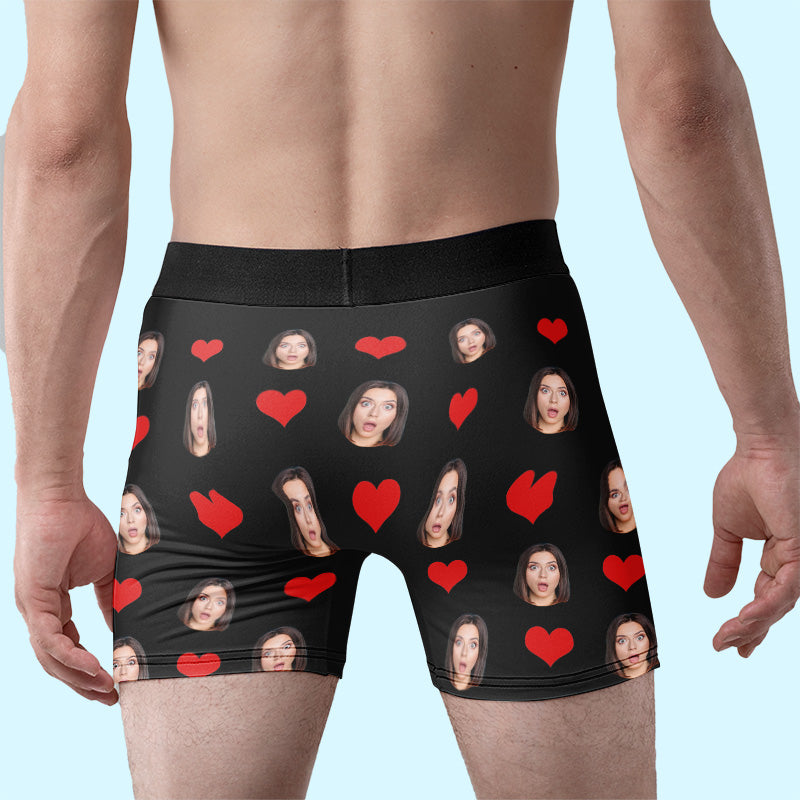Photo personnalisée « Elle seule peut faire vibrer mes cloches » - Boxer personnalisé amusant, boxer pour homme - Cadeau d'anniversaire pour petit ami, mari, anniversaire