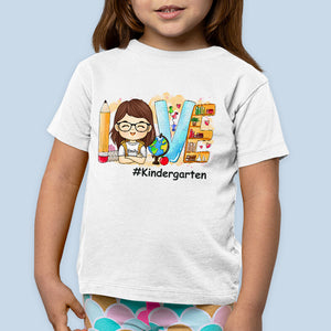 Les cloches de l'école sonnent, l'excitation commence - T-shirt enfant personnalisé - Cadeau pour enfant, cadeau de rentrée scolaire