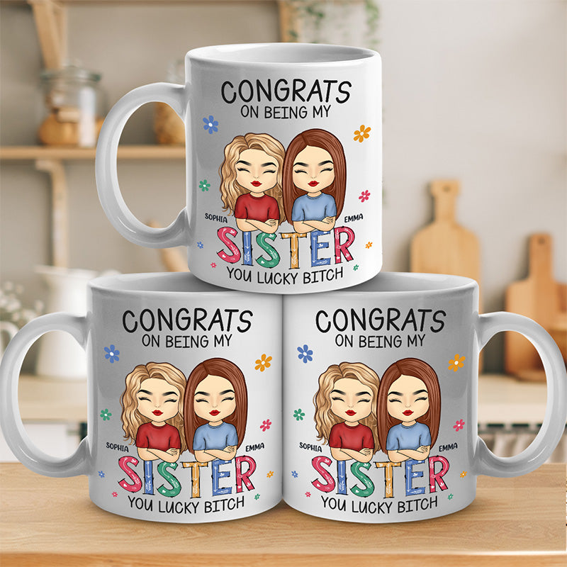 Tu as de la chance de m'avoir - Mug personnalisé Bestie - Cadeau pour les meilleures amies, BFF, sœurs