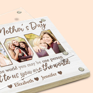 Cadre photo personnalisé avec photo de remerciement pour avoir rendu mon enfance inoubliable - Cadre photo magnétique en acrylique personnalisé pour la famille - Cadeau de fête des mères, d'anniversaire pour maman
