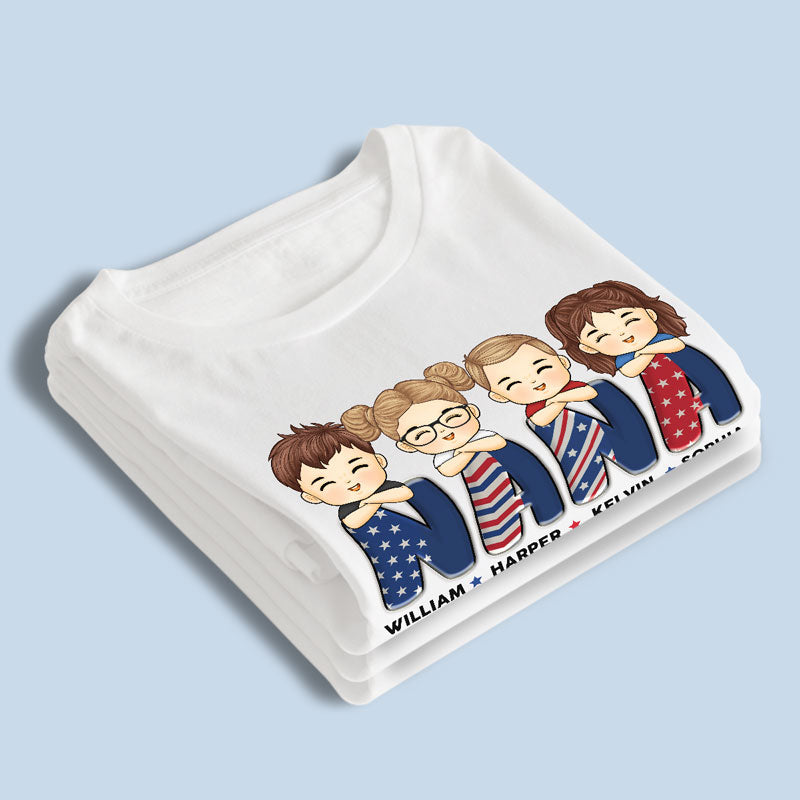 Reconnaissante d'être appelée maman grand-mère - T-shirt unisexe personnalisé, sweat à capuche, sweat-shirt - 4 juillet, cadeau d'anniversaire pour maman, grand-mère