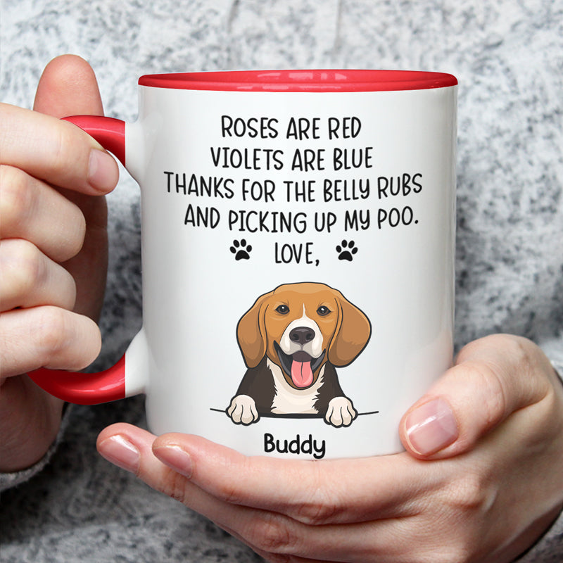 Merci de prendre soin de moi - Mug personnalisé avec accents pour chien - Cadeau de Noël pour les propriétaires d'animaux et les amoureux des animaux