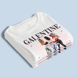 Galentine Girls Club - T-shirt, sweat à capuche et sweat-shirt unisexe personnalisé Bestie - Cadeau de Saint-Valentin pour meilleures amies, meilleures amies, sœurs