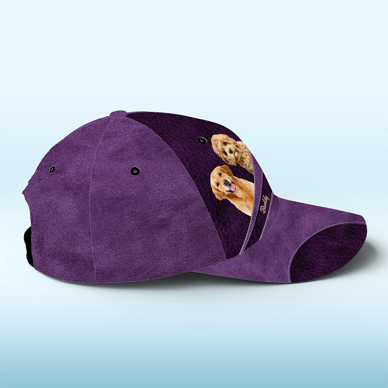 Custom Photo Dogs Never Bite Me Just Humans - Dog & Cat Personalized Custom Hat, All Over Print Classic Cap - Gift For Pet Owners, Pet Lovers