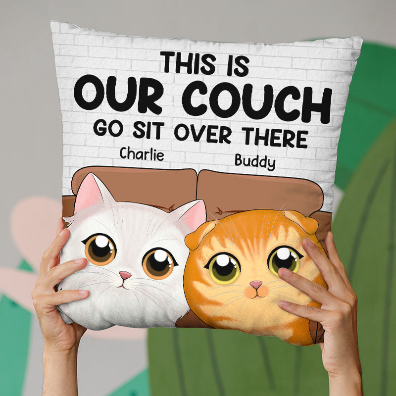 Asseyons-nous et détendons-nous ! Coussin personnalisé pour chat ! Cadeau pour les propriétaires et les amoureux des animaux.