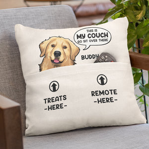 Asseyez-vous là-bas ! Coussin de poche personnalisé pour chien et chat ! Cadeau pour les propriétaires et les amoureux des animaux.