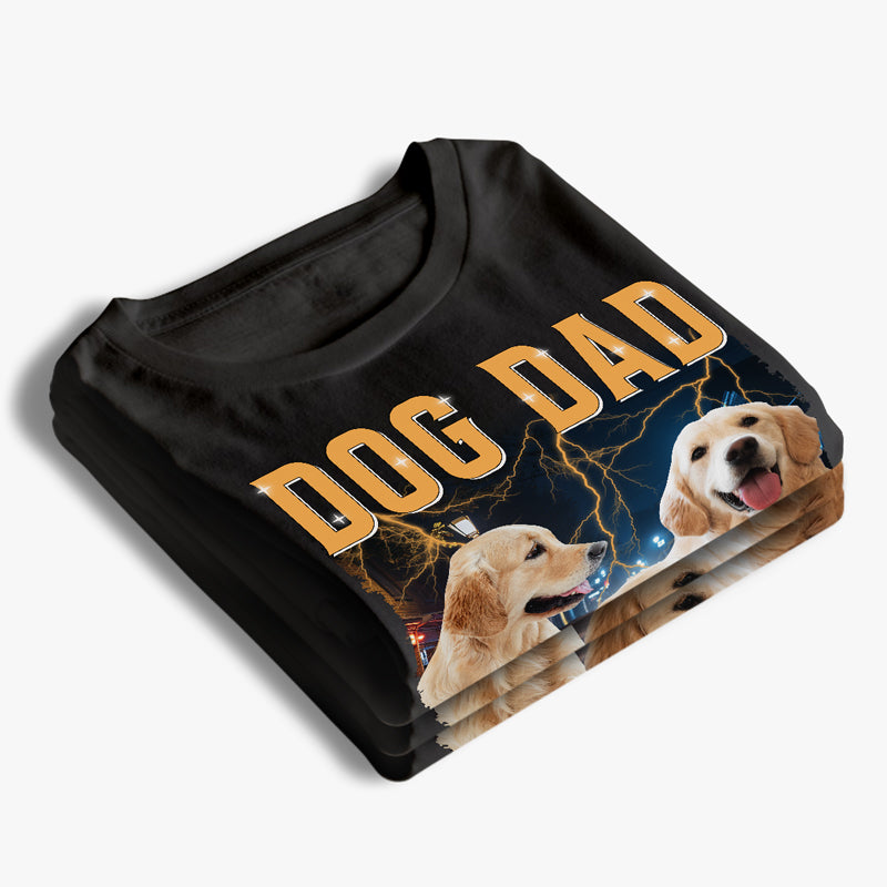 T-shirt, sweat à capuche et sweat-shirt unisexe personnalisé avec photo « Meilleur papa du monde » pour chien et chat – Cadeau pour propriétaires et amoureux des animaux