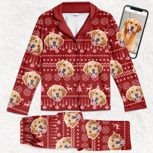 Pyjama personnalisé avec photo pour chien et chat - Cadeau de Noël pour les propriétaires et les amoureux des animaux