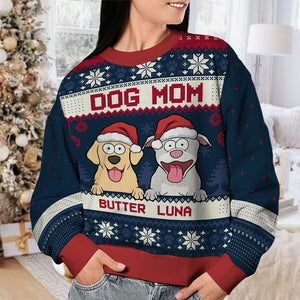 Fier d'être papa d'un chien - Sweat-shirt personnalisé pour chien - Pull en laine unisexe - Cadeau de Noël pour les propriétaires et les amoureux des animaux