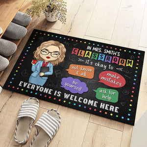 C'est normal de faire des erreurs et de demander de l'aide - Tapis décoratif personnalisé pour la maison - Cadeau de pendaison de crémaillère pour l'enseignant, retour à l'école