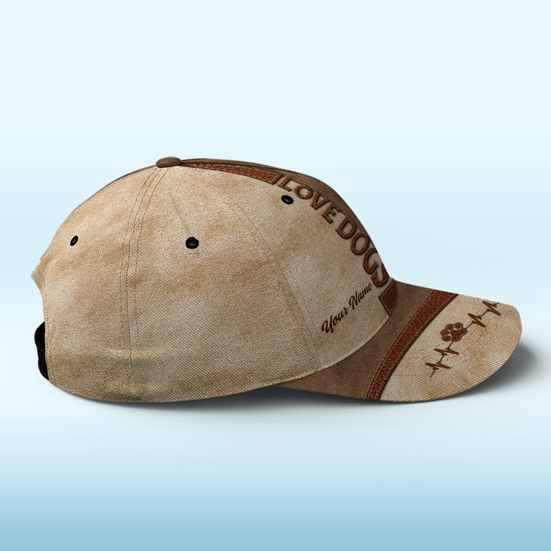 Le bonheur est une queue qui remue – Casquette personnalisée pour chien, casquette classique à imprimé intégral – Cadeau pour propriétaires et amoureux des animaux