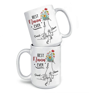 Meilleure grand-mère de tous les temps - Mug personnalisé pour la famille - Cadeau d'anniversaire pour maman et grand-mère
