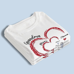 Un jardin d'amour pousse dans le cœur d'une grand-mère - T-shirt unisexe personnalisé, sweat à capuche, sweat-shirt - Cadeau pour maman, grand-mère