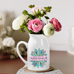 Les fleurs de maman fleurissent dans le cœur des enfants - Vase à fleurs personnalisé pour la décoration intérieure - Cadeau de fête des mères, de pendaison de crémaillère pour maman et grand-mère