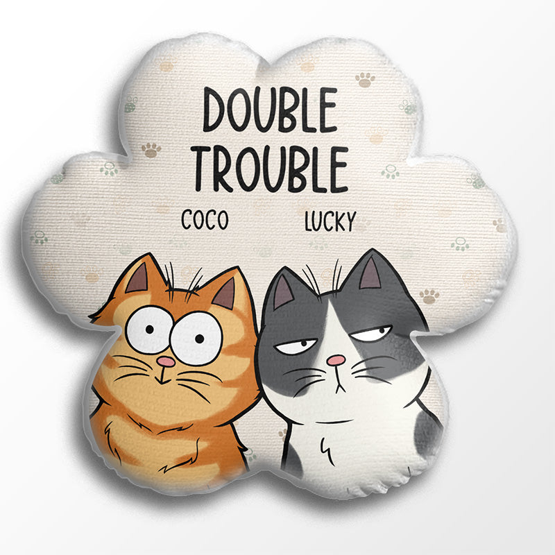 Nous régnons sur la maison - Coussin personnalisé en forme de chat - Cadeau pour les propriétaires d'animaux et les amoureux des animaux