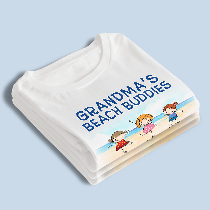 Beach Buddy - T-shirt, sweat à capuche et sweat-shirt unisexe personnalisé pour la famille - Vacances d'été, cadeau d'anniversaire pour grand-mère